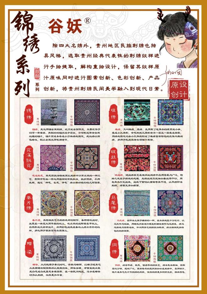 六十四期 贵州绣片纹样冰箱贴开元棋牌【国工优品点评】 第(图1)